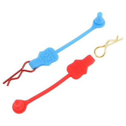 1.0mm RC Cars Body Clips with Pull Tabs for Universal 1/14 1/16 1/18 SCX24 Remote Control Car Compatible with Redcat HPI Himoto HSP Exceed Truck Buggy(8 Pieces, Blue & Red) - color: Blue & Red, size: 1.0mm