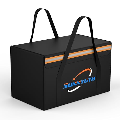 12V 100Ah LiFePO4 Lithium Battery Fireproof Safe Bag, Large Capacity Explosion-Proof Lipo Battery Bag for Charging and Storage,14×9.5×7.8in Waterproof Box Compatible with Litime and ECO - size: 14×9.5×7.8 in
