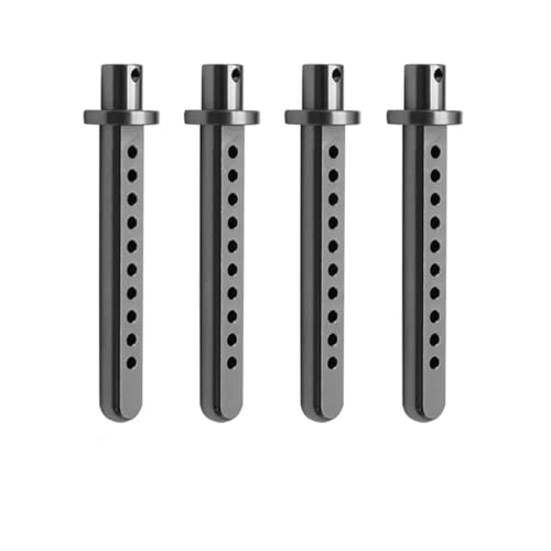 RC Car Upgrade Part for Axial for SCX10 1/10 1 Set Aluminum Body Post Mount Car Shell Fixed Post with R Clip Parts RC Track Car Model Accessories(Gray) - size: Gray