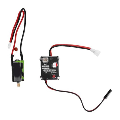 Brushed 30A ESC and 050 50T Motor Combo Set for RC Vehicles Upgrade, Excellent Performance for Climbing and Cruising, Aluminum Alloy Material