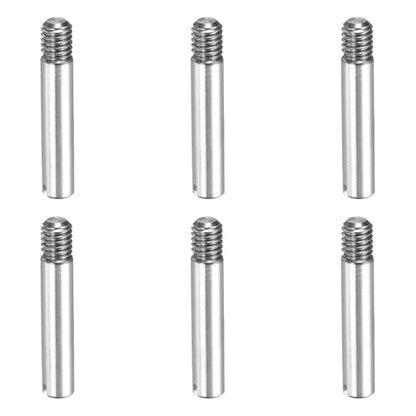 MECCANIXITY 6 Pcs M3 x 12mm Slotted Cylindrical Pins, 304 Stainless Steel Dowel External Thread Locating Parallel Pins Shelf Support Peg Pin for Furniture Installation, DIY Project - size: M3 x 12mm