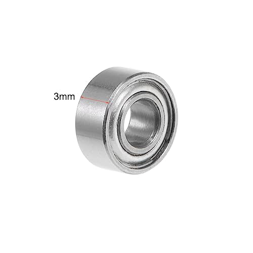 uxcell 683ZZ Deep Groove Ball Bearing 3x7x3mm Double Shielded Chrome Steel Bearings 5-Pack - size: 3mmx7mmx3mm