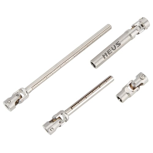 MEUS RACING SCX24 Driveshaft Cut to Length Driveshaft for 1/24 Axial SCX24 RC Crawler Car (Silver) - color: Silver