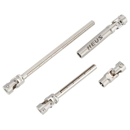 MEUS RACING SCX24 Driveshaft Cut to Length Driveshaft for 1/24 Axial SCX24 RC Crawler Car (Silver) - color: Silver