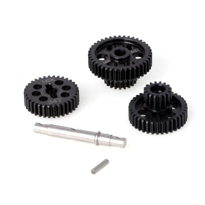 LCX Racing 1/18th RC Crawler Car Hard Steel Transmission Gear Set Gearbox Gears for Axial UTB18 Capra Unlimited Trail Buggy, Upgrades Parts Accessories