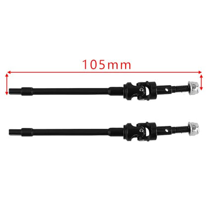New Enhanced Hard Steel Front Rear Axle Shaft CVD for Axial SCX10 RC Crawler Heavy Duty Metal Upgrade Replacement Parts (Front 1)