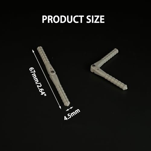 5PCS RC Airplane Plastic Pin Hinge Needle Hinge for RC Plane Aircraft Helicopter DIY Model Plane Fix Wing Parts (4.5x67mm Gray) - style: 4.5x67mm Gray