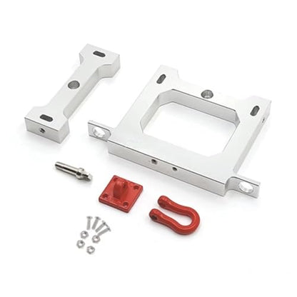 Rc Parts Compatible with WPL B14 B24 B16 B36 C14 C24 1/16 RC Truck Car Upgrades Parts Accessories Metal Rear Bumper with Tow Hook
