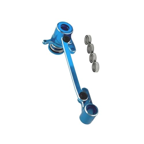 for Wltoys for 144001 144010 124007 124008 124016 124017 124018 124019 Metal Steering Assembly RC Car Upgrade Parts Accessories RC Car Repair Kit(Blue) - color: Blue