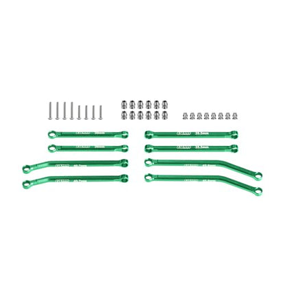 GPM for Axial SCX30 1/30 7075-T6 Aluminum Front & Rear Link Set RC Crawler for SCX30 Ford Bronco Jeep Wrangler JLU Chevrolet K10 (Green) - color: Green