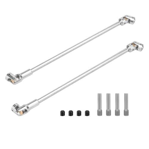 daitoku Driveshaft Universal Joint Drive Shaft 68-229mm Free to Cut Length for SCX10 I II III TRX4 Capra 1/10 LCG DIY RC Upgrade Parts - Silver - color: Silver