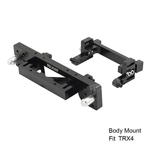 1/10 RC Crawler Car Land Cruiser LC80 ABS Interior Body Mount Roof Rack Bull Bar Bumper Snorkel LED Lights for SCX10 TRX4 Redcat (SCX10 Body Mount) - color: SCX10 Body Mount
