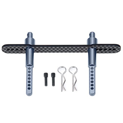 QUE-T Front Rear Body Mount for 1/10 Axial SCX10 II 90046 90047 (Titanium) - color: Titanium