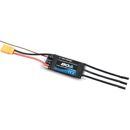 80A 2–6S Water-Cooled Brushless Marine ESC for RC Boat, Boat ESC with XT90 & 4.0mm Bullet Connectors