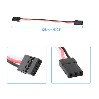SD Racing Parts Servo Extension Cord Cable 100mm 10cm Male to Male 3-Pin for Futaba Servo Wire Pack of 10