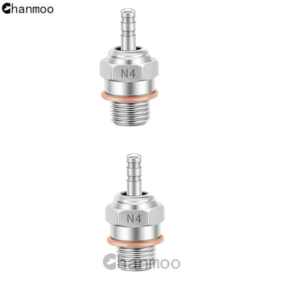 2PCS 70117H Hot Engine Glow Plugs No.3 N3 N4#3#4 Spark Nitro Engine Parts Replace OS for Traxxas Losi HPI Redcat HSP Himoto RC Car Truck Buggy (N4) - size: N4 2PCS