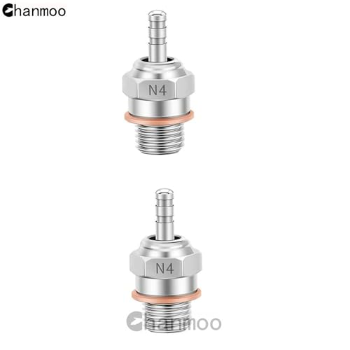 2PCS 70117H Hot Engine Glow Plugs No.3 N3 N4#3#4 Spark Nitro Engine Parts Replace OS for Traxxas Losi HPI Redcat HSP Himoto RC Car Truck Buggy (N4) - size: N4 2PCS