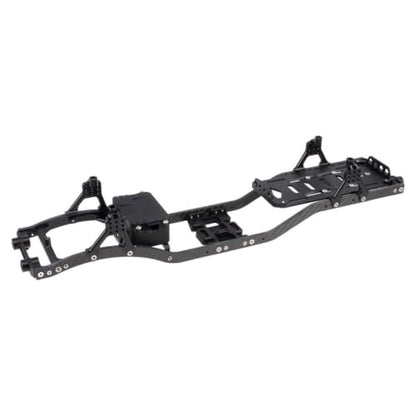 1/10 RC Crawler Carbon Fiber Girder 4.3mm CNC Metal Car Chassis Frame Body Kit for Axial SCX10 II Rock Off Road Truck Upgrade Parts (Black) - color: Black