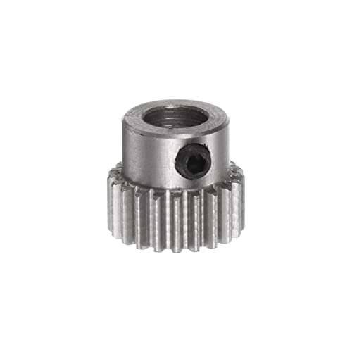 HARFINGTON Pinion Gear 5mm Bore 21T Mod 0.5 Stainless Steel Spur Diff Differential Motor Gear RC Car Replacement Parts - style: 21T