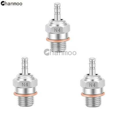 RC Glow Plugs No.4 N4#4 70117H Hot Spark Nitro Engine Parts Replace OS for 1/8 1/10 Scale RC Car Truck Buggy Traxxas Losi HPI Redcat HSP Himoto 3PCS - size: N4 3PCS
