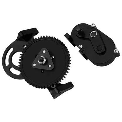 LCG Metal Prefixal Gearbox Set with 30% Overdrive Gear Front Motor Transmission Transfer Case for Axial 1/10 RC Crawler SCX10 I II 90046 Capra TRX4 Upgrades (Black) - color: Black