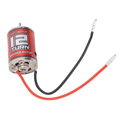 540 Brushed Motor Iron Copper 12T RC Brushed Motor High Torsion Low Noise Two Way Bearing Strong Magnetic Force for RC Car Boat Trunk HSP
