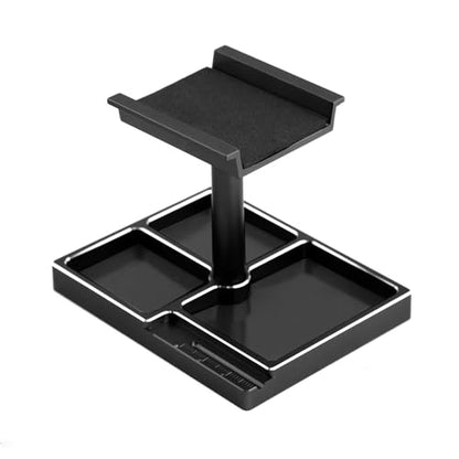 kingsea RC Car Work Stand 360° Rotation Body Mounts RC Repair Tool Set Aluminum Alloy RC Work Stand for 1/18 1/24 RC Car Truck Buggy (Black) - color: Black