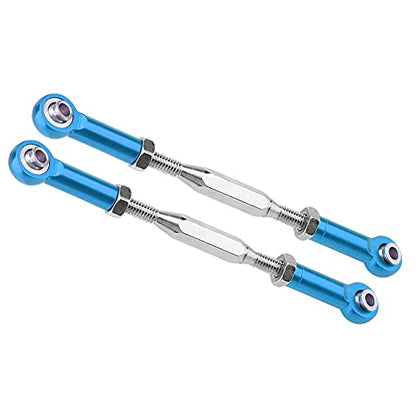 Al - Alloy Steering Linkage Rods, CNC Precision Machined & Anodized Surface Treatment, Durable and Easy Install Remove RC Accessories for Slash 1/10 RC Truck (SLA013B Blue)
