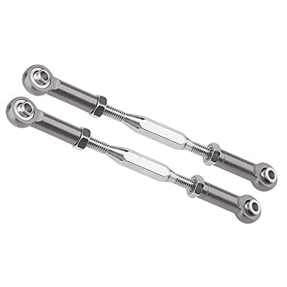Aluminium Alloy Precision Steering Linkage Rods for Slash RC Truck, Durable Steering Rods for 1/10 Scale RC Truck (SLA013T titanium gray) - size: SLA013T titanium gray