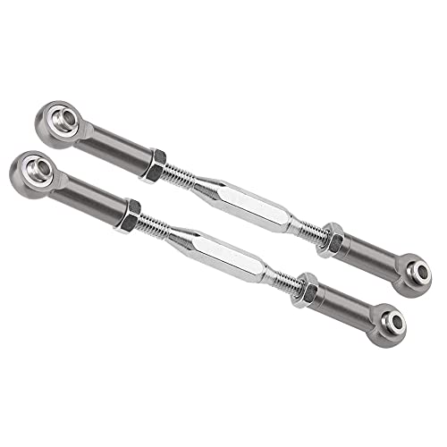 Aluminium Alloy Steering Linkage Rods High Performance CNC Machined Precision Steering Rod Arms for Slash 1/10 Scale RC Truck Upgrade Parts (SLA013T Grey) - size: SLA013T Grey