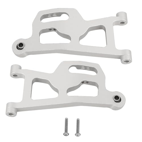Aluminum Front Rear Swing Arm & Steering Knuckle C-Hub Kit Compatible with 1/14 MJX Hyper Go 14210 14209 H14BM RC Upgrade Parts (Silver) - color: Silver