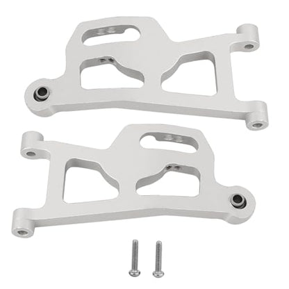Aluminum Front Rear Swing Arm & Steering Knuckle C-Hub Kit Compatible with 1/14 MJX Hyper Go 14210 14209 H14BM RC Upgrade Parts (Silver) - color: Silver