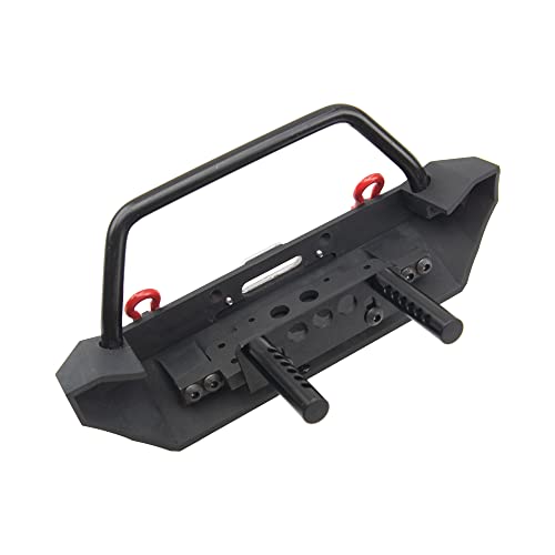 ShareGoo Metal Bumper with Tow Trailer Compatible with Axial SCX10 90046 90047 Traxxas TRX-4 Redcat Gen8 1/10 RC Crawler Car (Front Bumper) - style: Front Bumper