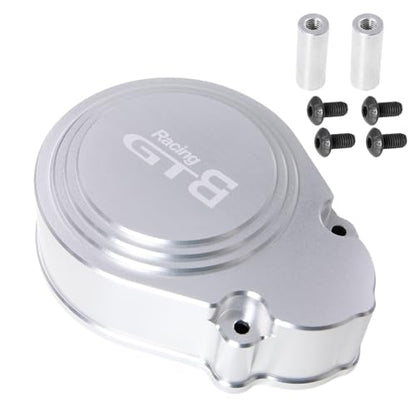 GTBRacing Metal 2 Speed Transmission System/Gear Cover Set for 1/5 RC Car HPI Baja 5B SS 5SC (Silver Metal Cover) | HPI Baja 2 Speed Gear Transmission - color: Silver Metal Cover