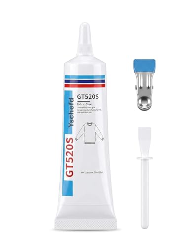 Fabric Glue, Permanent Super-Strength Repair Adhesive: Waterproof, high-Strength, Transparent, Suitable for Repairing Clothing, Denim, Leather, Polyester, Various Fabrics, and applying Patches（2oz）