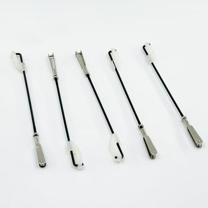 5PCS RC Airplane Metal Clevis with Connecting Rod Pushrod and Swing Keeper for DIY RC Plane Fixed Wing Parts Model Plane Aircraft Connection Accessories (M2x90mm) - size: M2x90mm