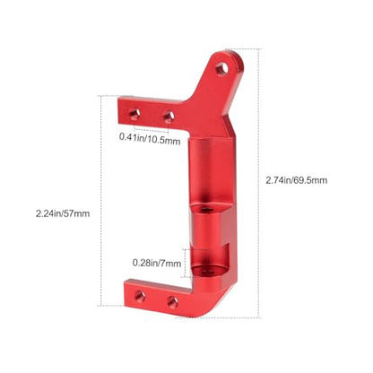 HobbyPark Servo Mount 4-Link Suspension Mounts for TRX4 Crawler Replacement of 3-Link Panhard Bar Upgraded (Red) - color: Red