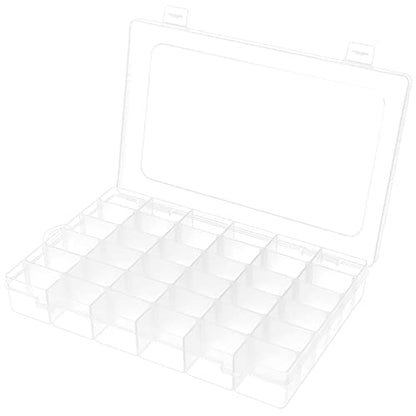 BTremary 36 Grids Clear Craft Storage Boxes with Compartments, Bead Organizer Storage Box, Plastic Jewellery Organizer Box, Small Parts Organizer for Rock Screw Seed Washi Tape - size: 36 Grids
