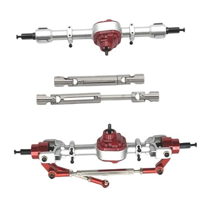 Colaxi Metal Front Rear Axles Set 1/12 Scale RC Car Upgrade Repairing DIY Replace Parts Drive Shafts for MN82T MN82 MN82S LC79, Red - color: Red