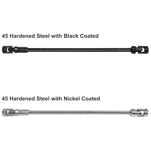 LRFHL 1/10 Crawler Driveshaft Stainless Steel, 68-229mm, Black | SCX10 Drive Shaft for 1/10 RC Crawler LCG Rigs Sportys Scalers Capra SCX10 Pro - color: Black