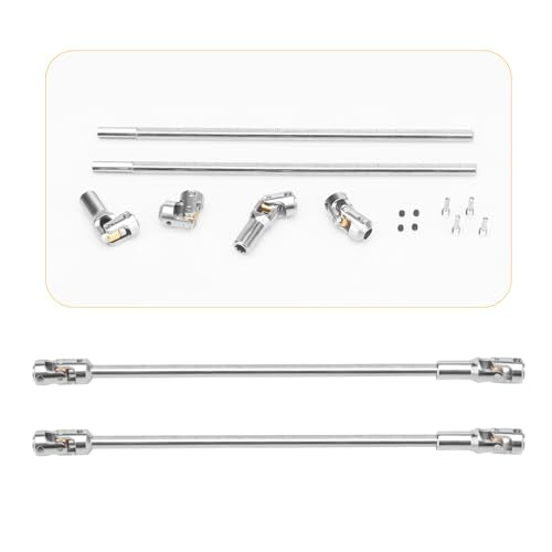 daitoku Driveshaft Universal Joint Drive Shaft 68-229mm Free to Cut Length for SCX10 I II III TRX4 Capra 1/10 LCG DIY RC Upgrade Parts - Silver - color: Silver