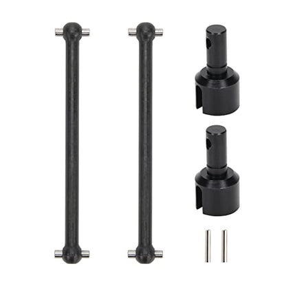 RCAWD Rear Driveshaft Set for 1/8 Losi LMT Upgrades, Dogbones & Diff Outdrive Drive Shafts for 4X4 Solid Axle Monster Truck #LOS04021, #LOS04022, Parts for #LOS242049, #LOS242038 Black - color: Black