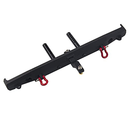 RC Rear Bumper with Lights Shackles Trailer Hitch Compatible with Traxxas TRX-4 Axial SCX10 90046 90047 SCX10 II 1/10 RC Crawler