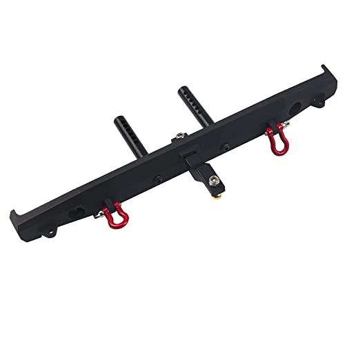 RC Rear Bumper with Lights Shackles Trailer Hitch Compatible with Traxxas TRX-4 Axial SCX10 90046 90047 SCX10 II 1/10 RC Crawler