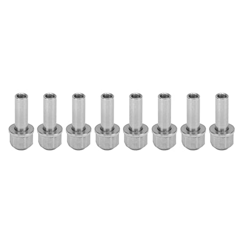 8 PCS RC Wheel Hub Extension Nut Stainless Steel High Strength Hex RC Wheel Hub Extension Adapter for SCX10 (20mm)