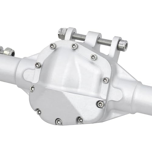 CNC Aluminum Front Rear Straight Axle for 1/10 RC Crawler Axial SCX10 II Vanquish VS4-10 Chassis (Silver) - color: Silver