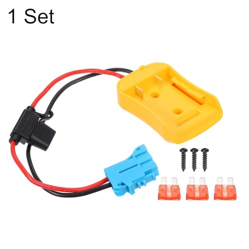 HARFINGTON Battery Adapter Converter for DIY Rc Car Truck Toys' 20V Battery, Battery Conversion Kit with 12AWG Wire, Wire Harness Connector, 7pcs, Yellow