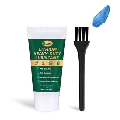 Realth Lithium Grease 1 oz High Temp Waterproof | Synthetic Industrial Lubricant for Worm Gears, Rollers, Chains & Bearings, Ideal for Heavy-Duty Industrial & Automotive Use - size: 30g