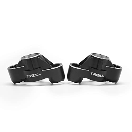 TREAL Aluminum 7075 Front Steering Blocks Knuckles for Arrma 1:8 KRATON 6S Extreme BASH (EXB) (Black) - color: Black