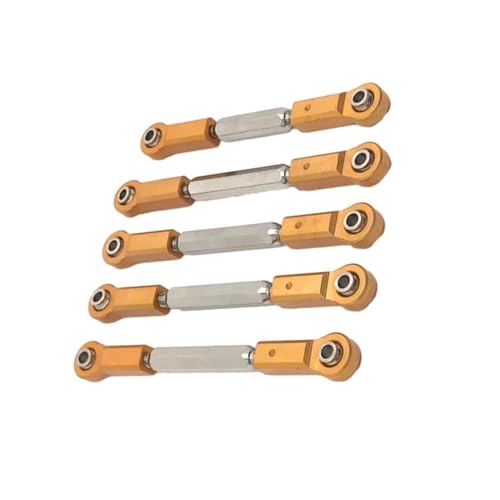 RC Tie Link Rods Compatible with JLB J3 for Monster 1/10 RC Trucks Car Upgrade Part Steering Link Rod RC Car Part Durable Steering Linkage Tie Rod(Yellow) - color: Yellow